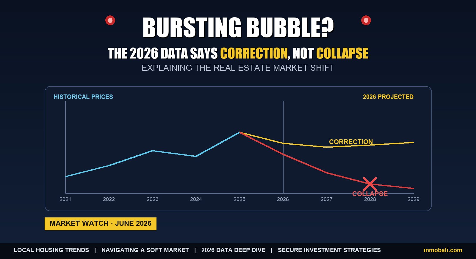 Is Bali's Property Bubble Bursting? The 2026 Data Says Correction, Not Crash — InmoBali Market Analysis