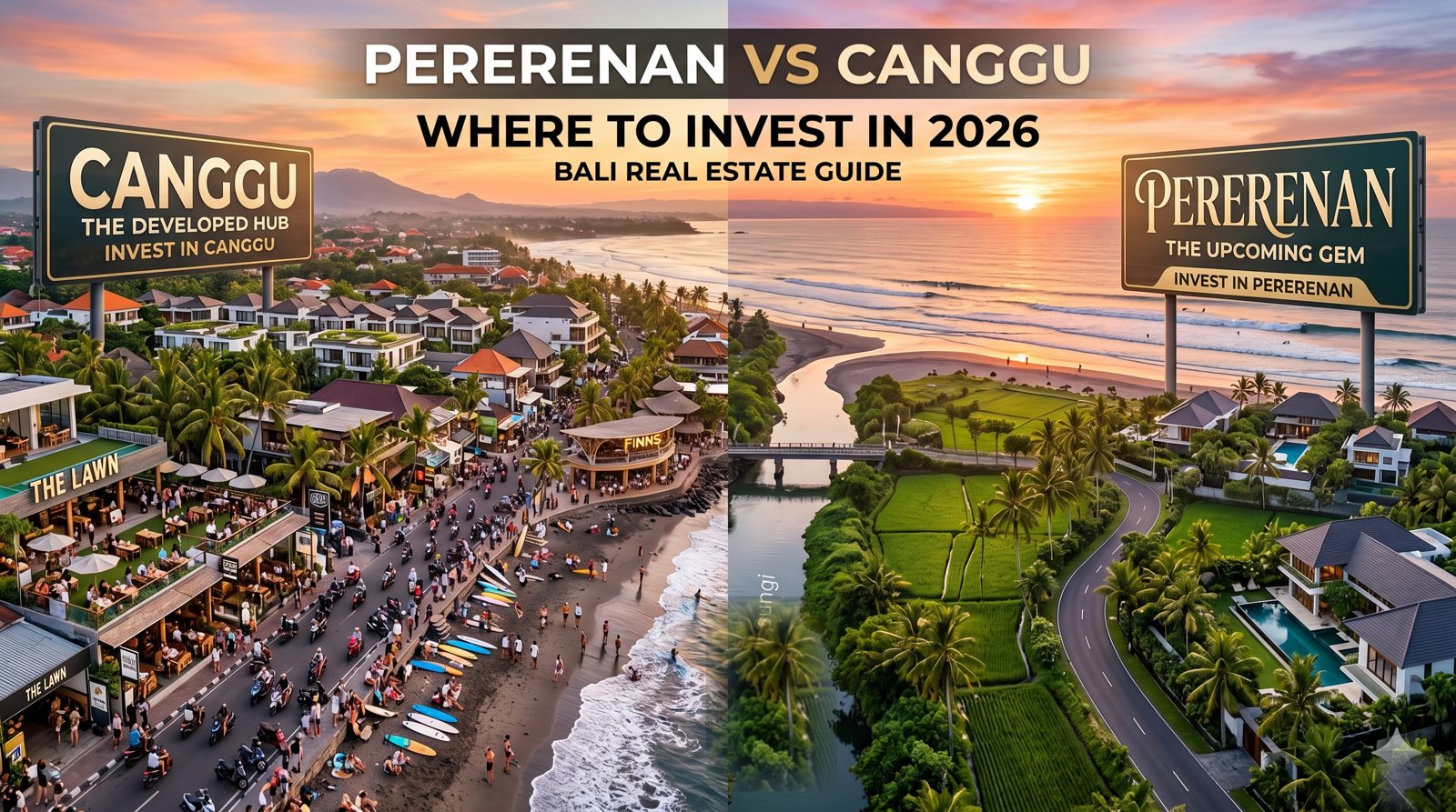 Pererenan vs Canggu: Where to Invest in 2026 — InmoBali