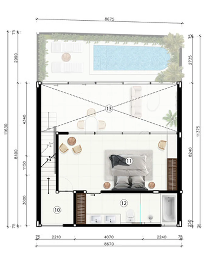 Type B second floor plan