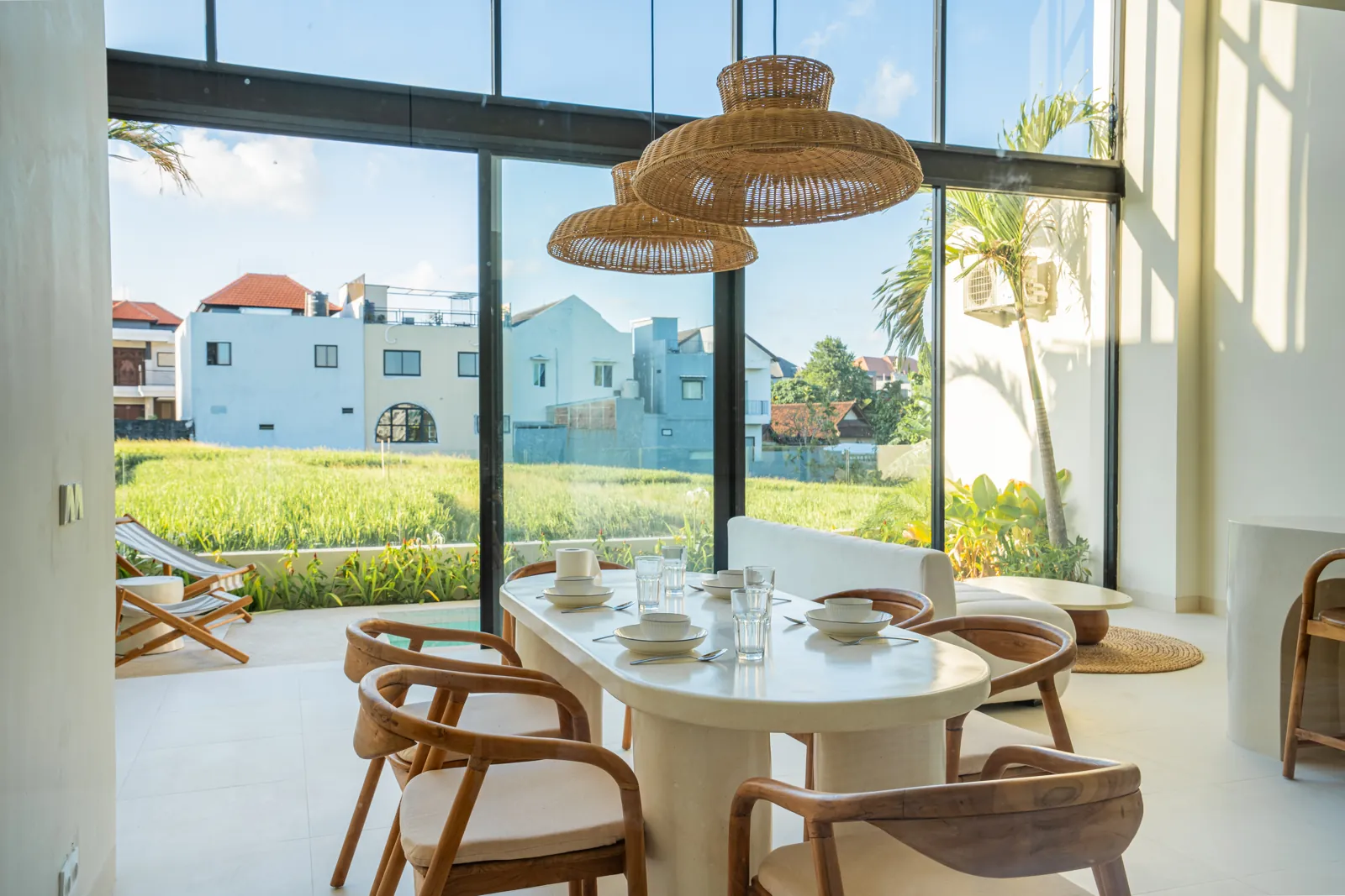 Type B dining with rice-field view