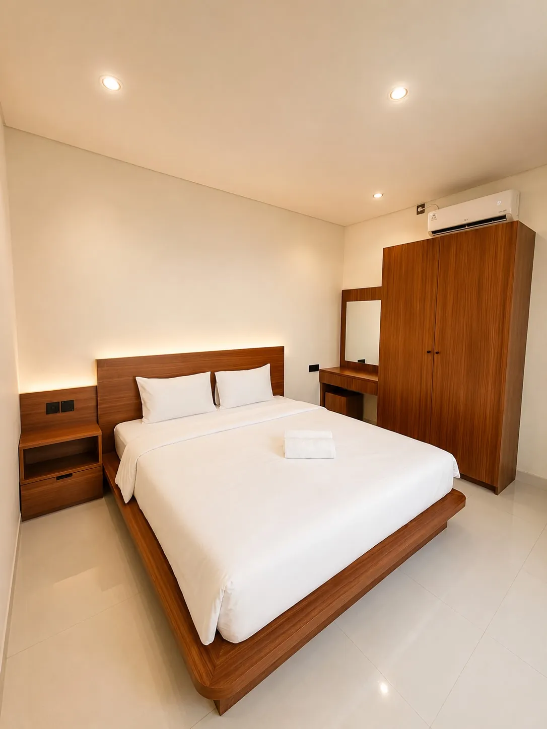Villa Kangkang master bedroom with wardrobe and dressing table