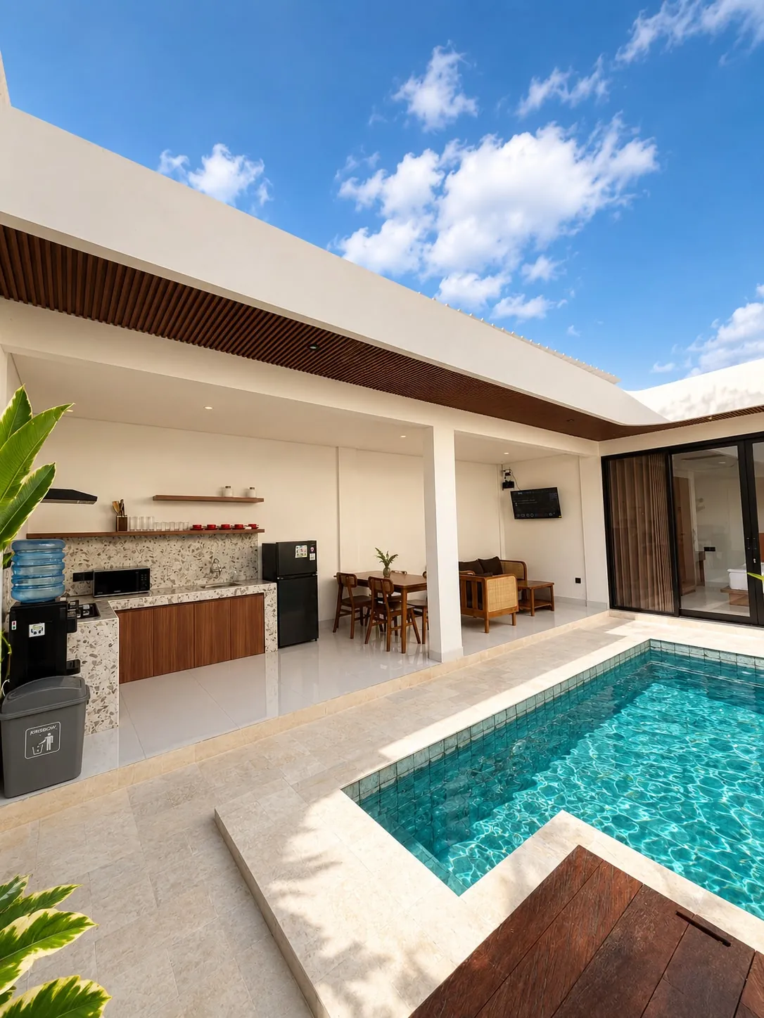 Villa Kangkang pool and outdoor living area
